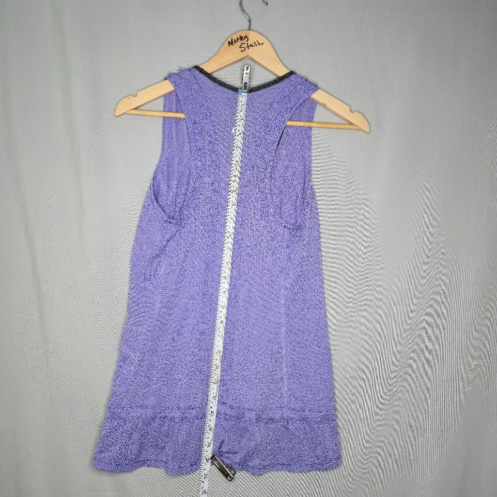 Lululemon Ruffle Purple Tank Top Size 4 - Picture 3 of 6